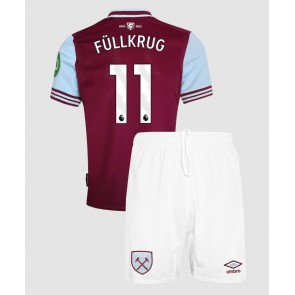 West Ham United Niclas Fullkrug #11 Domaci Dres za Dječji 2024-25 Kratak Rukavima (+ kratke hlače)